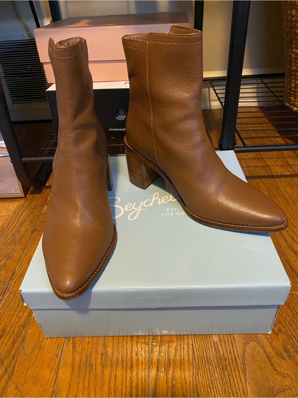 Seychelles Tan Desirable Leather Ankle Booties